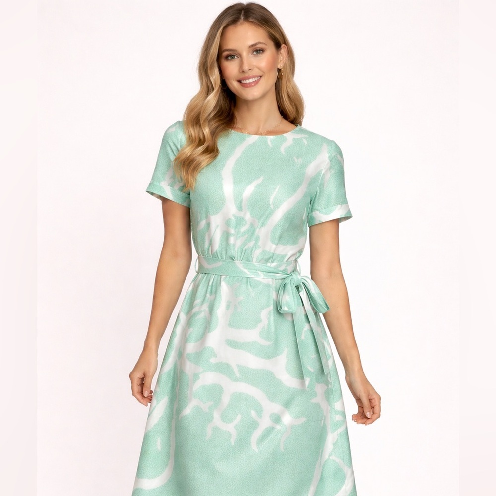 Elizabeth McKay New York Belted Dress – Size 4 – Excellent Condition